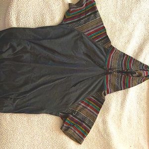 Beautiful giant, grey & Aztec colors , medium